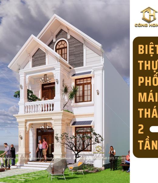 Biệt Thự 3 Tầng T&acirc;n Cổ Điển M&aacute;i Th&aacute;i 