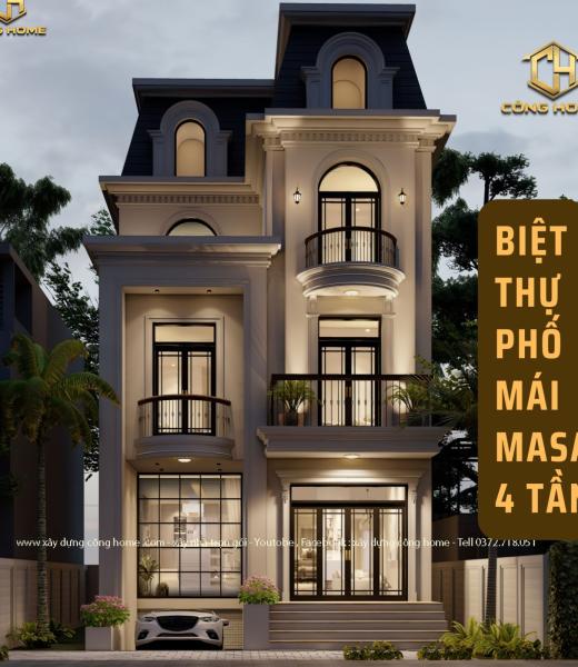 Biệt Thự 4 tầng T&acirc;n Cổ Điển Đẹp Tại  TPHCM 