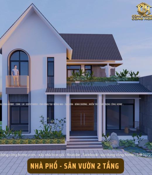 Nh&agrave; phố 2 tầng s&acirc;n vườn 
