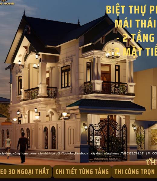 MẪU NH&Agrave; M&Aacute;I TH&Aacute;I 2 TẦNG 