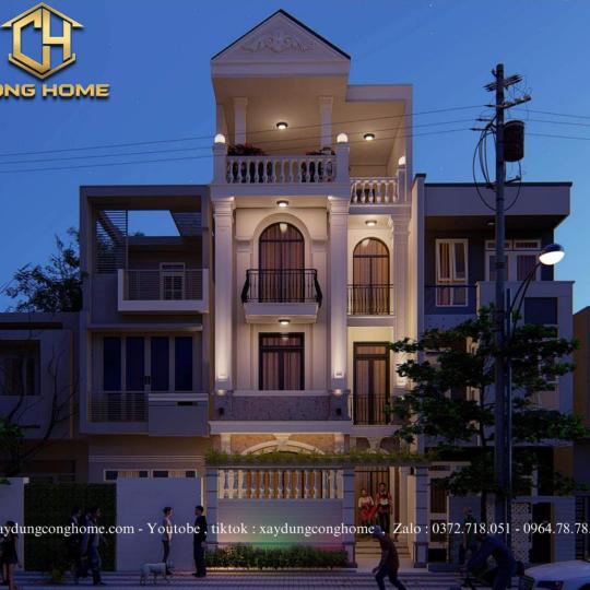 Si&ecirc;u Phẩm Biệt Thự 4 Tầng M&aacute;i Th&aacute;i Tại Cần Thơ 