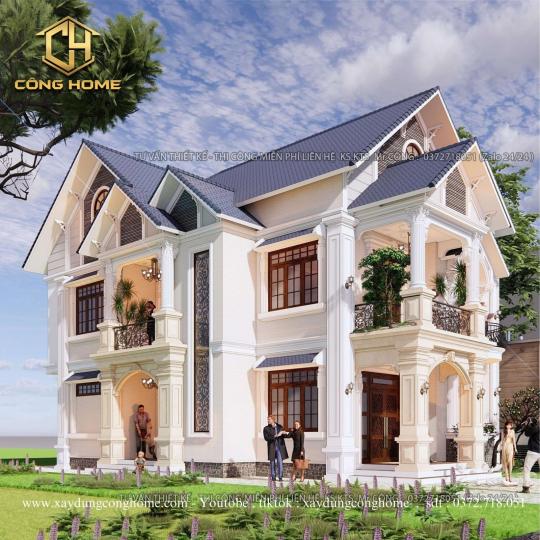 Biệt Thự 2 Tầng M&aacute;i Th&aacute;i Tại Bến Tre 