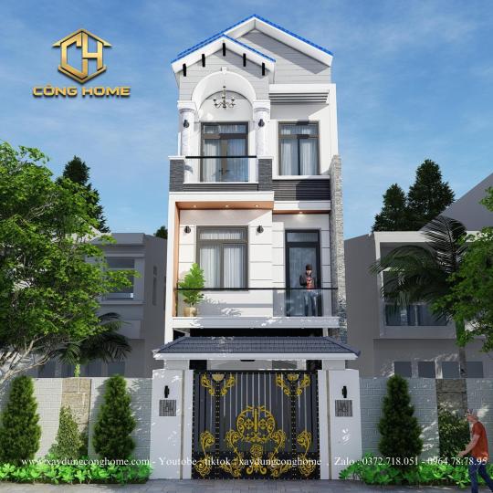 NH&Agrave; PHỐ HIỆN ĐẠI 3 TẦNG M&Aacute;I TH&Aacute;I 