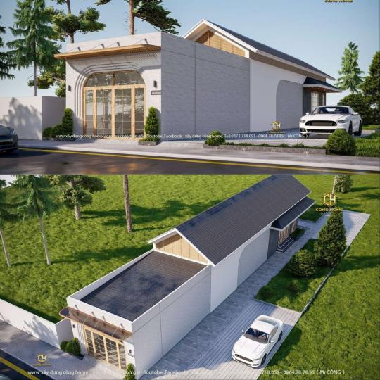 Nh&agrave; 1 tầng hiện đại 
