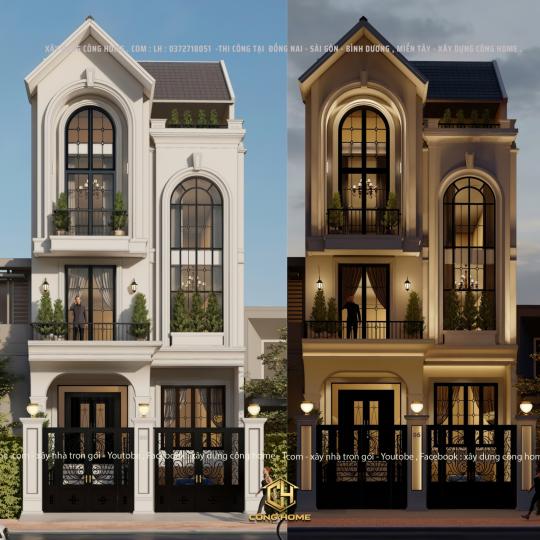 MẪU NH&Agrave; M&Aacute;I TH&Aacute;I 4 TẦNG