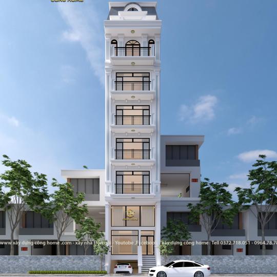 NH&Agrave; PHỐ HIỆN ĐẠI 6 tầng c&oacute; tầng hầm