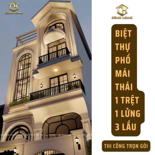 BIỆT THỰ 4 TẦNG + C&Oacute; LỬNG M&Aacute;I TH&Aacute;I 