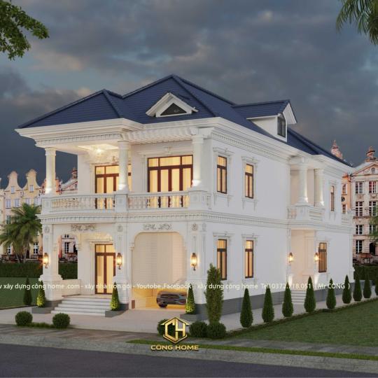 Biệt Thự M&aacute;i NHẬT 2 Tầng T&acirc;n Cổ Điển Si&ecirc;u Đẹp 