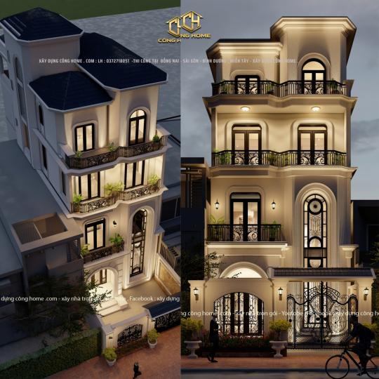 BIỆT THỰ 4 TẦNG HIỆN ĐẠI , M&Aacute;I NHẬT 