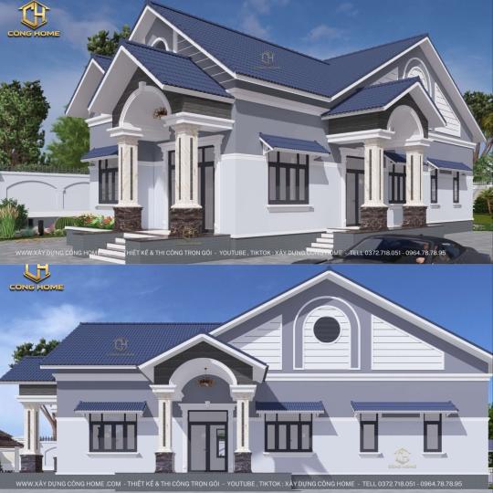 Nh&agrave; 1 tầng m&aacute;i th&aacute;i s&acirc;n vườn tại vĩnh cửu đồng nai  (1)