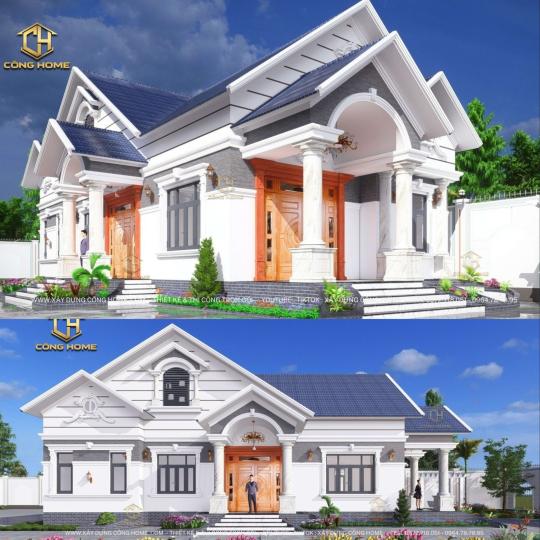 Nh&agrave; 1 tầng m&aacute;i th&aacute;i s&acirc;n vườn tại TP Long Xuy&ecirc;n An Giang 