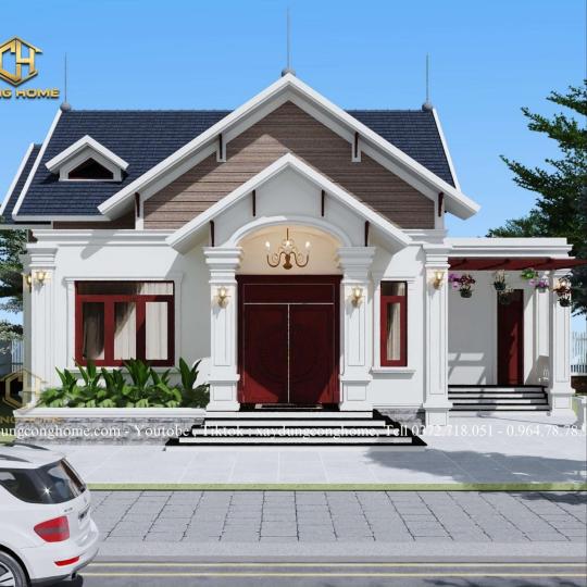 Nh&agrave; 1 tầng m&aacute;i th&aacute;i s&acirc;n vườn tại bầu b&agrave;ng B&igrave;nh Dương 