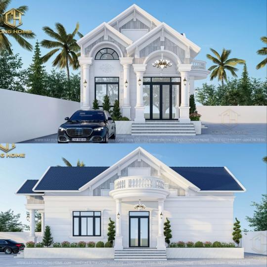 Mẫu nh&agrave; vườn 1 tầng m&aacute;i th&aacute;i s&acirc;n vườn tại bi&ecirc;n h&ograve;a đồng nai