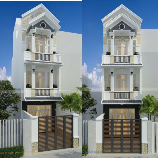 NH&Agrave; PHỐ HIỆN ĐẠI 3 TẦNG M&Aacute;I TH&Aacute;I TẠI HOC M&Ocirc;N