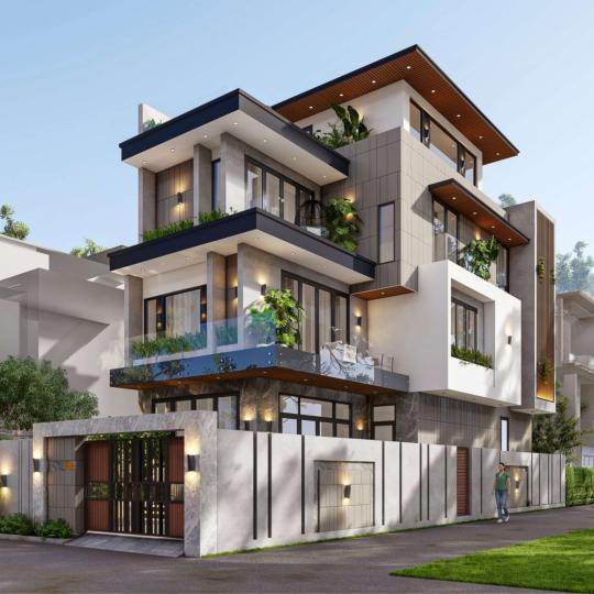 Biệt thự 4 tầng tại tỉnh t&acirc;y ninh 