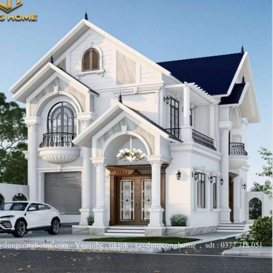 Biệt Thự 2 Tầng M&aacute;i Th&aacute;i Tại B&igrave;nh Dương 