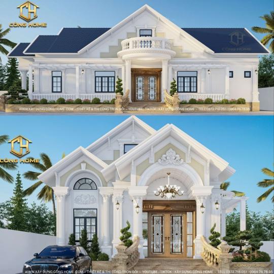 Biệt thự 1 tầng tại long an 
