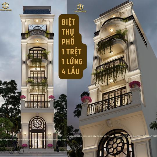 BIỆT THỰ PHỐ 5 TẦNG  T&Acirc;N CỔ ĐIỂN TẠI ĐỒNG NAI 
