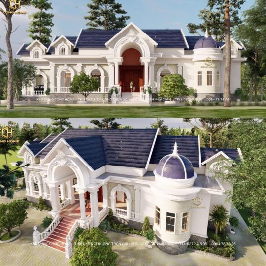 Biệt Thự 1 Tầng T&acirc;n Cổ Điển Tại Long An