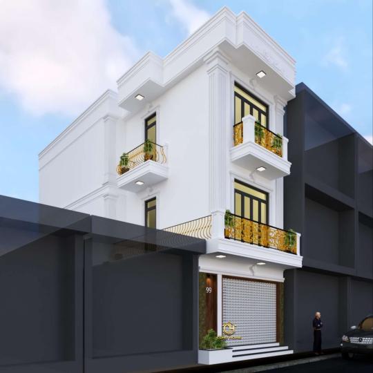 Biệt Thự 3 Tầng T&acirc;n Cổ Điển M&aacute;i Th&aacute;i Tại Long An 