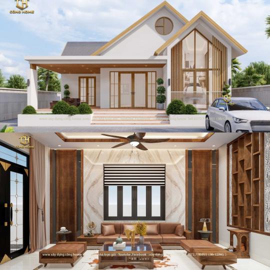 Nh&agrave; 1 tầng m&aacute;i th&aacute;i s&acirc;n vườn tại long th&agrave;nh 