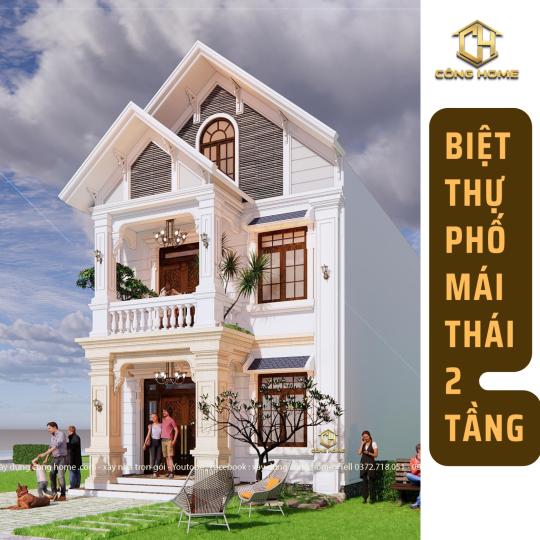 Biệt Thự 3 Tầng T&acirc;n Cổ Điển M&aacute;i Th&aacute;i 