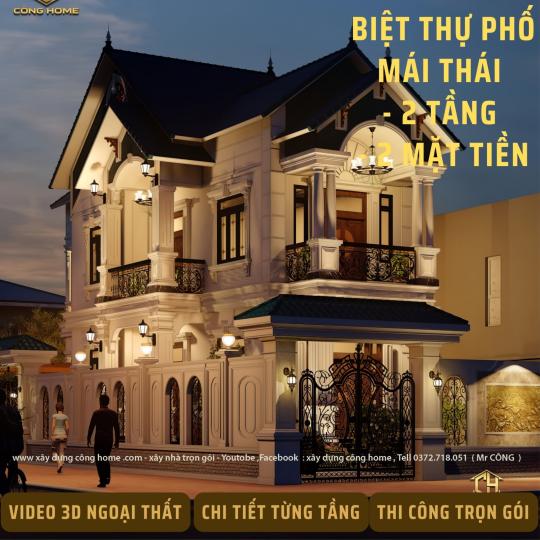 MẪU NH&Agrave; M&Aacute;I TH&Aacute;I 2 TẦNG 